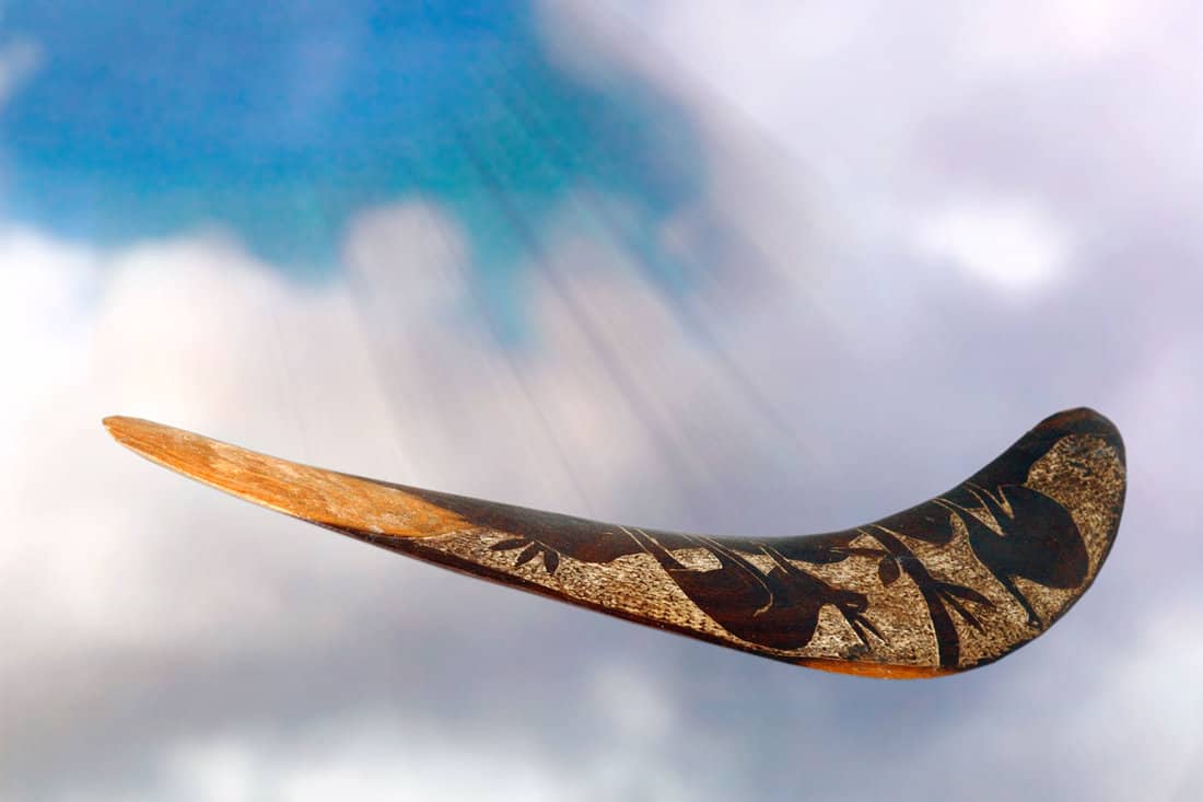 A boomerang isolated photograph