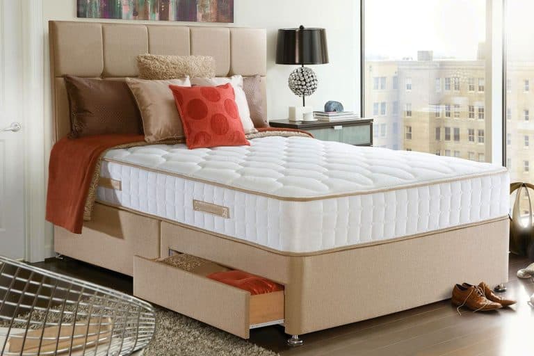A super comfortable mattress inside a modern designed bedroom