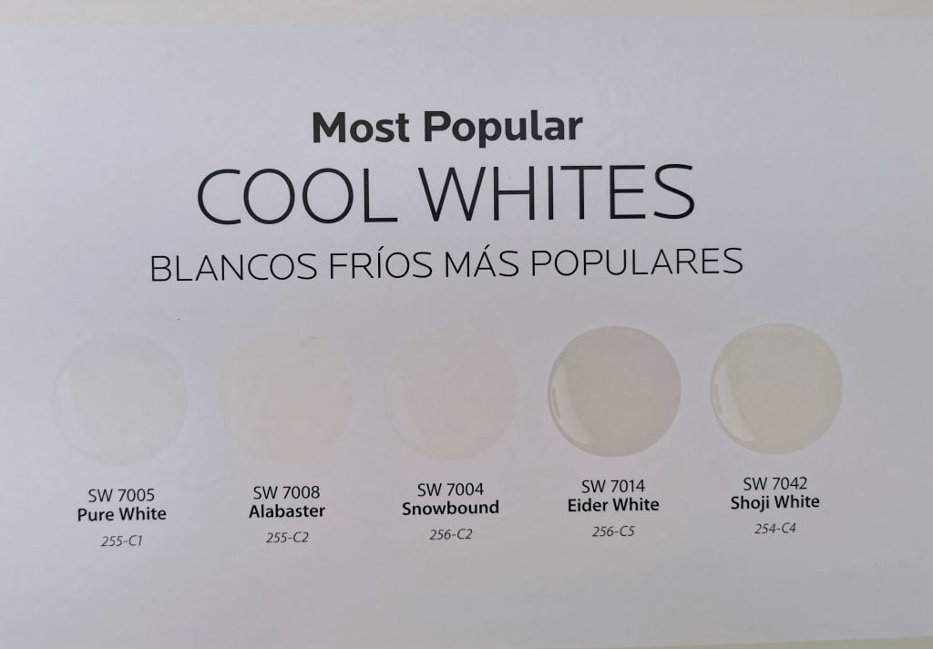 Sherwin-Williams' most popular cool whites - including Alabaster