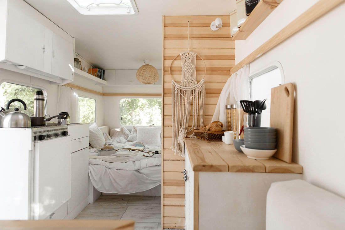 A mobile home with a very modern design 