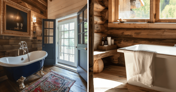 25 Log Cabin Bathrooms To Inspire You - 1600x900