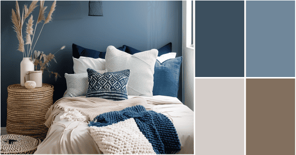 Calming Blue Boho-Chic Bedroom