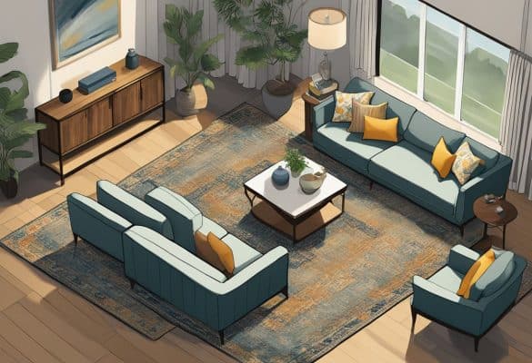 area rug in living room